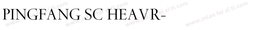 PINGFANG SC HEAVR字体转换